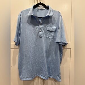 Criquet Sky Blue Men's Polo Shirt 100% Organic Cotton